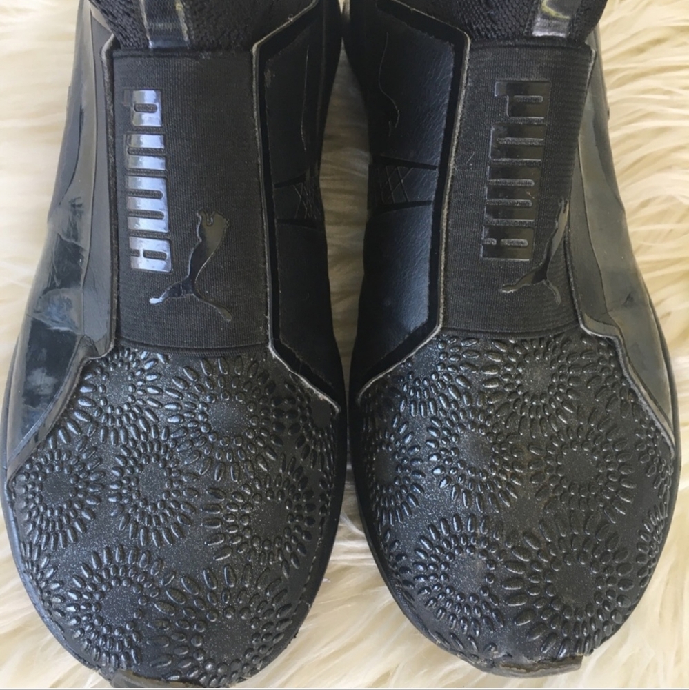 Puma Black Slip-On Athletic Sneakers
